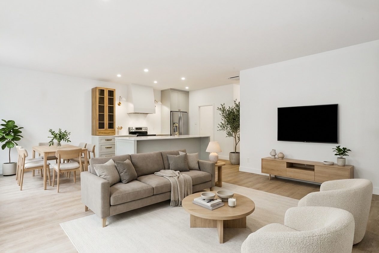 Réalisation : Intérieur contemporain, Lac-Brôme